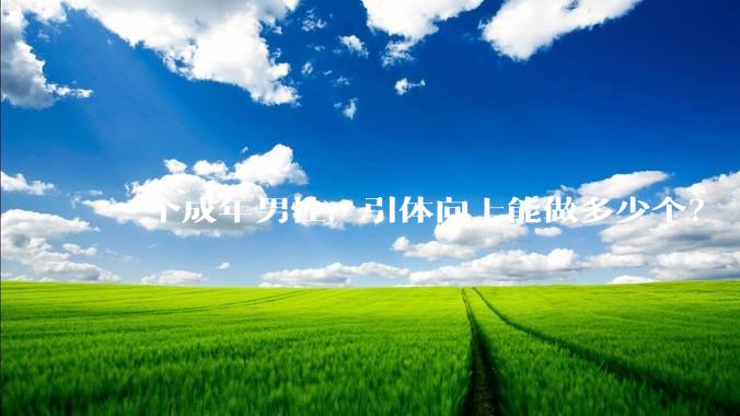 一个成年男性，引体向上能做多少个？